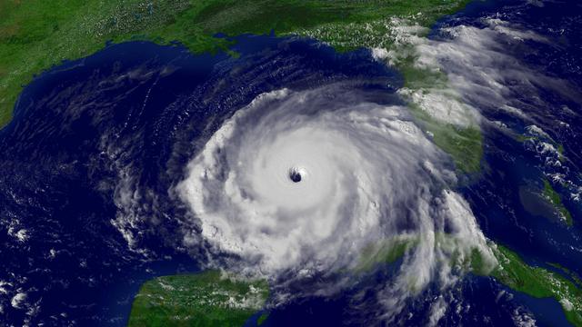 Hurricane Rita over the Gulf of Mexico.