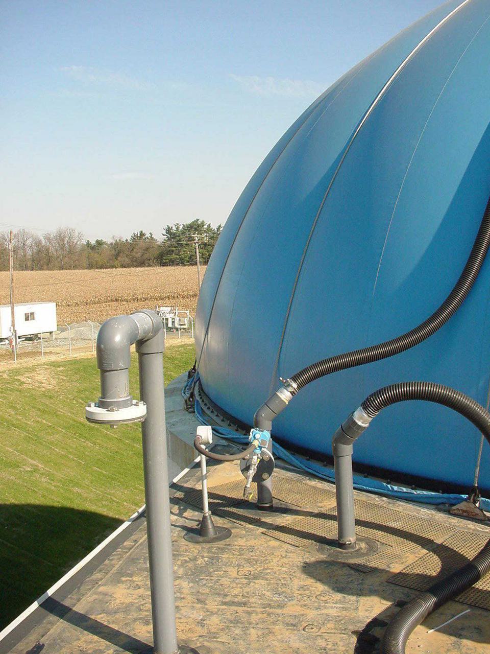 Methane Digester Cover Built by Monolithic
