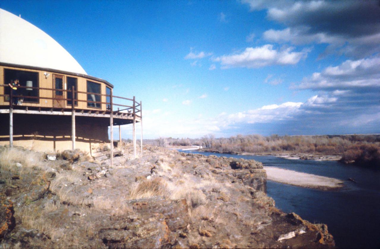 Menan, Idaho, Cliffdome, built in 1979 by David and Judy South to showcase the many potential uses of the Monolithic Dome.