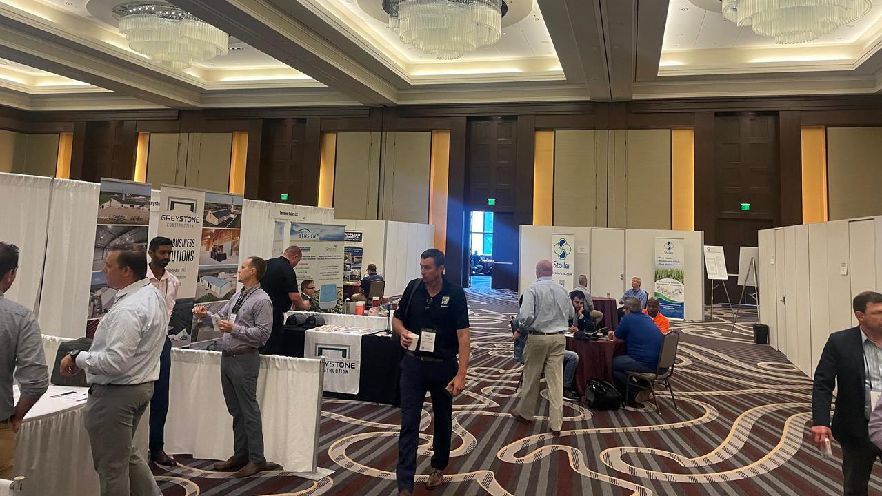 Vendors network and educate attendees about their products during the 2022 Southwest Fertilizer Convention.