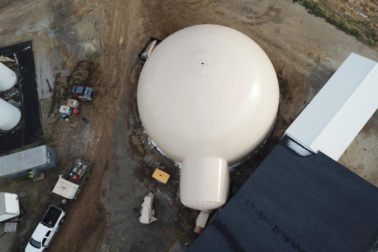 Drone View During Construction.